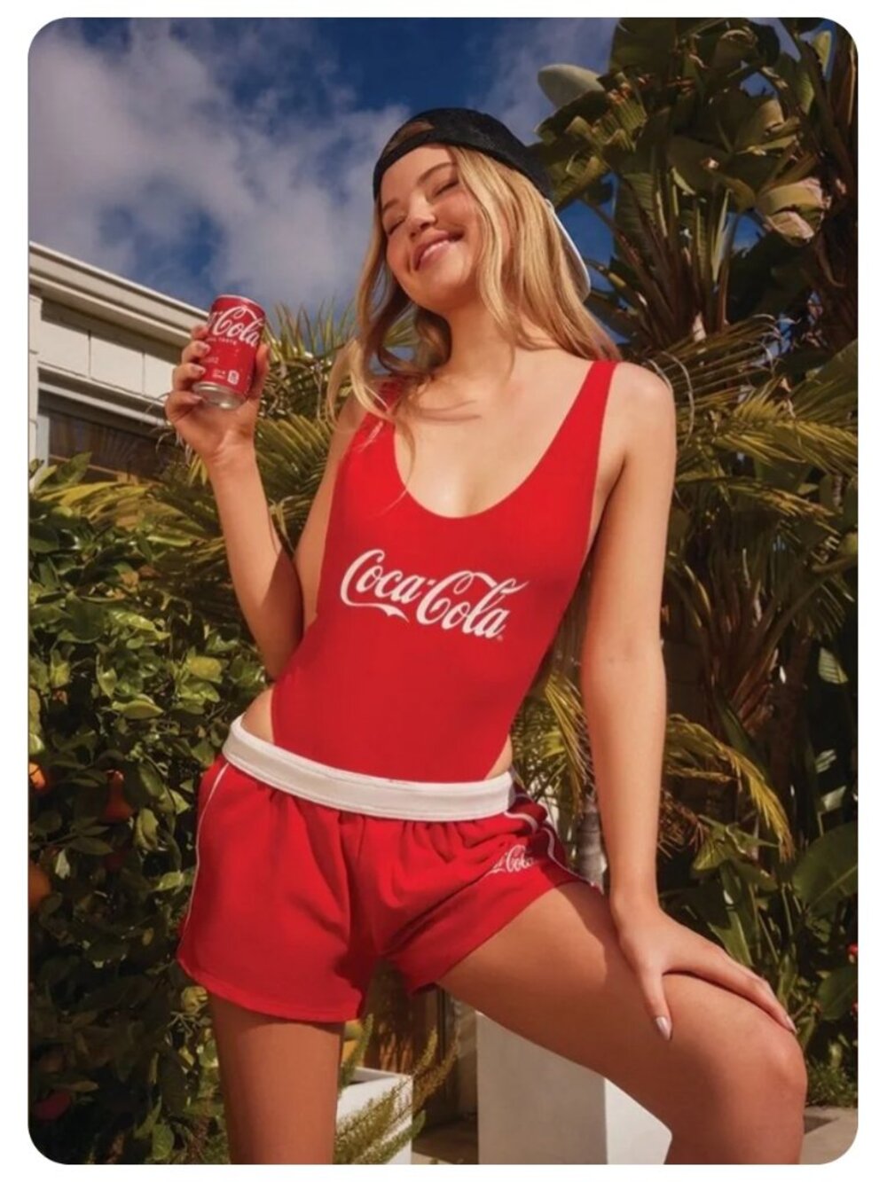 Coca-Cola Forever 21 Red One Piece Swimsuit sz XL